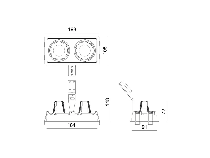 Molto Luce&nbsp;QANA DOUBLE SQUARE R&nbsp;222-00020