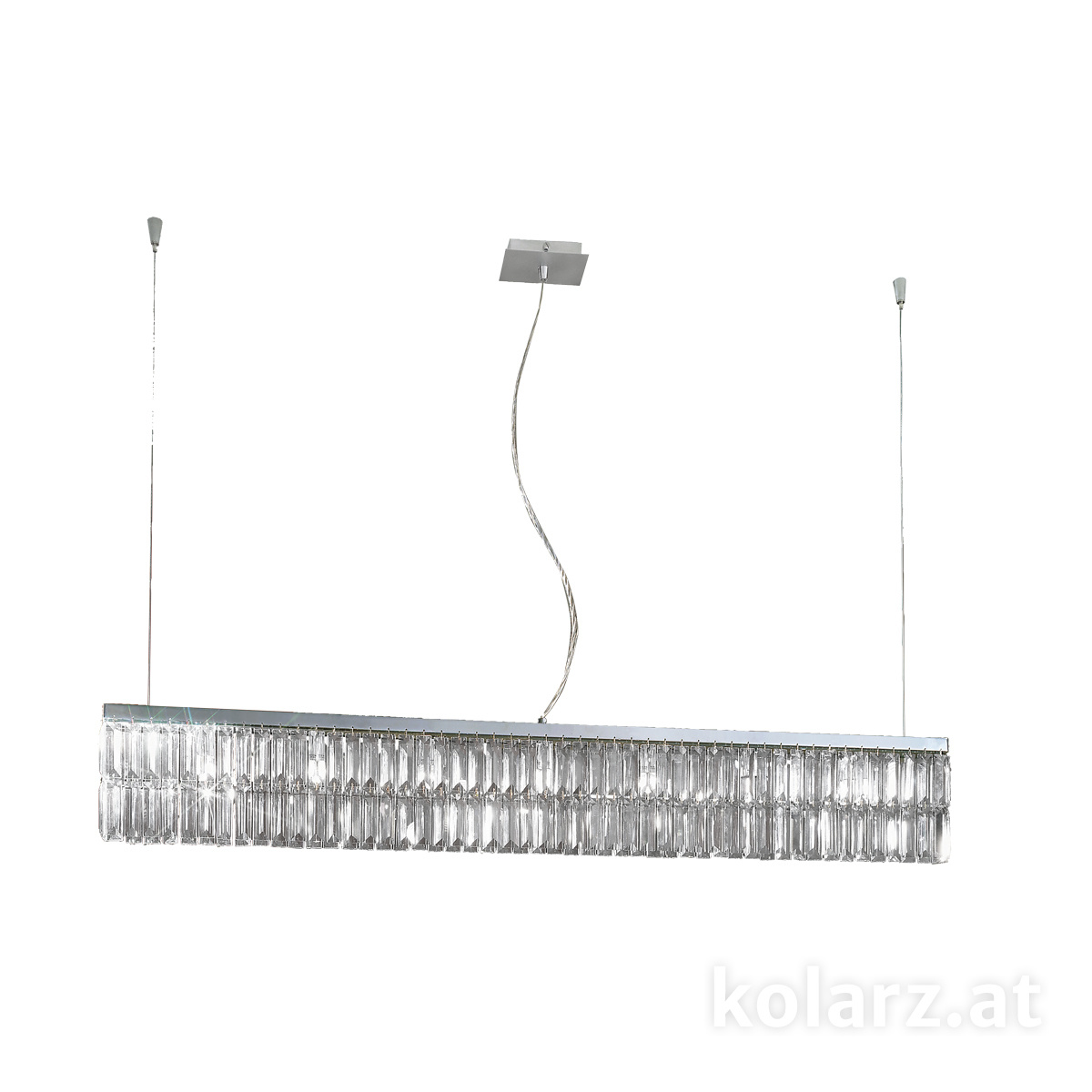 KOLARZ-Austrolux LeuchtenSarkıt lamba PRISMA, KOLARZ Pure, Krom genişlik 160 cm, yükseklik 250 cm, min. yükseklik 33 cm, maks. yükseklik 28 cm, 10 kollu, G9, 25 W
