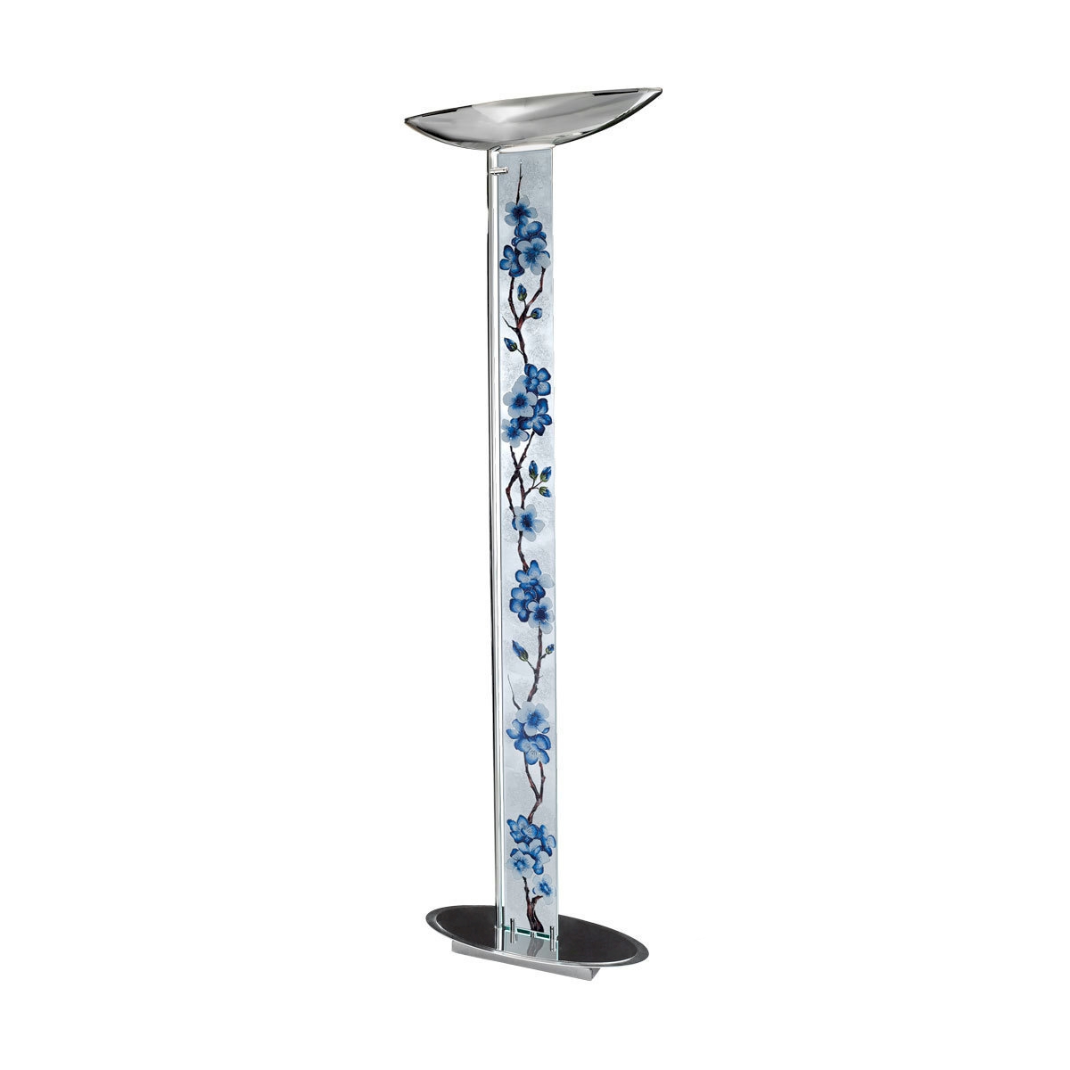 KOLARZ-Austrolux LeuchtenZemin lambası DELPHI, Krom, Primavera Gümüş uzunluk 60 cm, genişlik 26 cm, yükseklik 185 cm, 2 kollu, R7s 118mm, 200 + 300 W