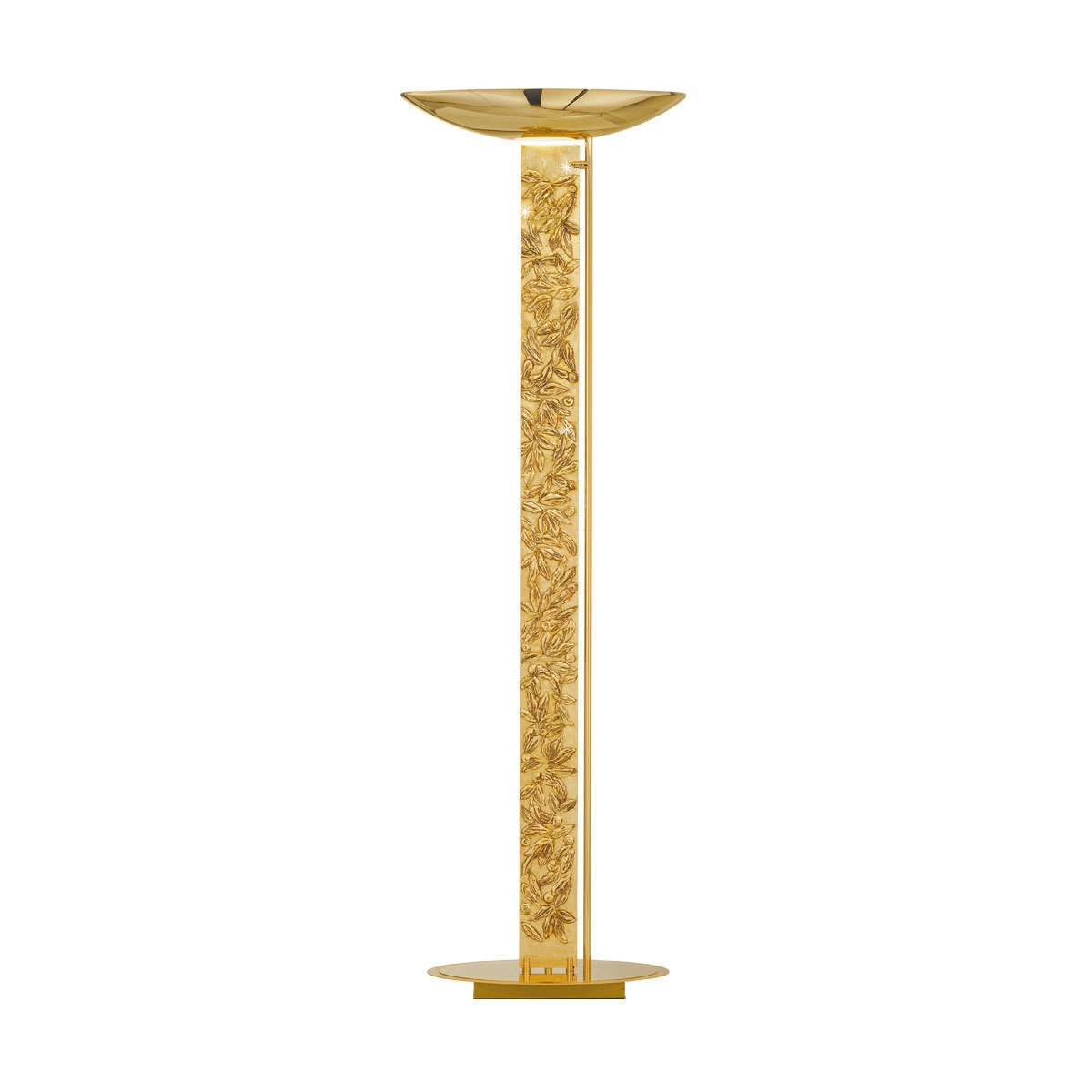 KOLARZ-Austrolux LeuchtenZemin lambası DELPHI, Altın 24K, Liberta Altın/Beyaz Uzunluk 60 cm, Genişlik 26 cm, Yükseklik 185 cm, 2 kollu, R7s 118mm, 200 + 300 W