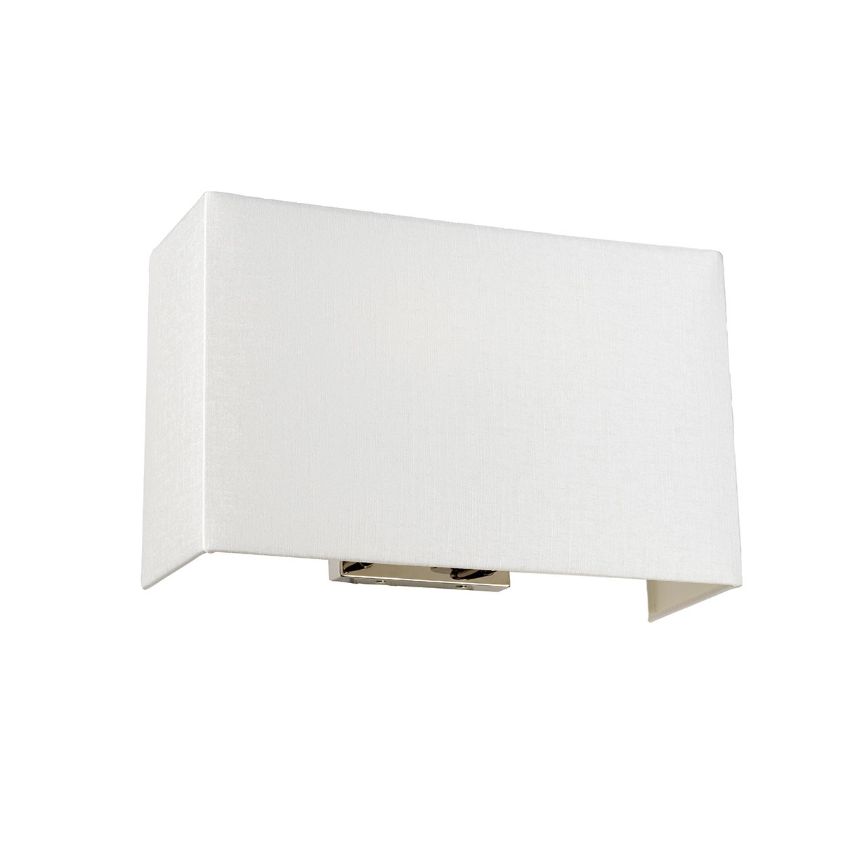 Elstead - DL-RILEY-L-IV-PC - Riley Large Rectangular Wall Light, parlak krom arka plaka ve fildişi renkli abajur ile