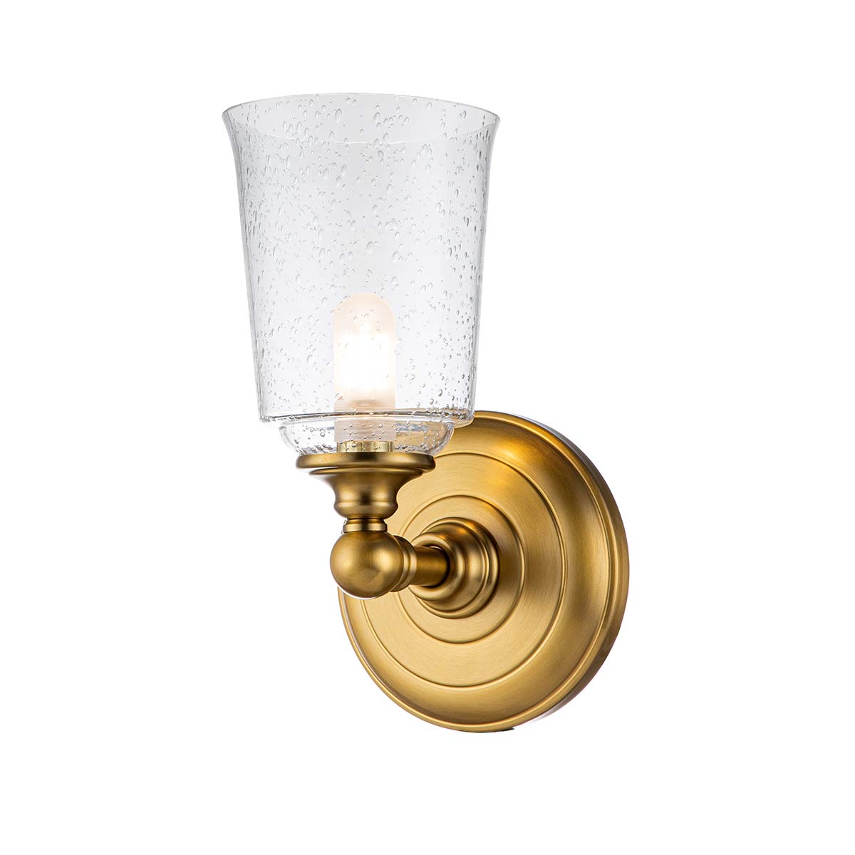 Elstead - FE-HUGOLAKE1BATH-BB - Hugenotten See 1 Işıklı Duvar Lambası - Eskitilmiş Pirinç