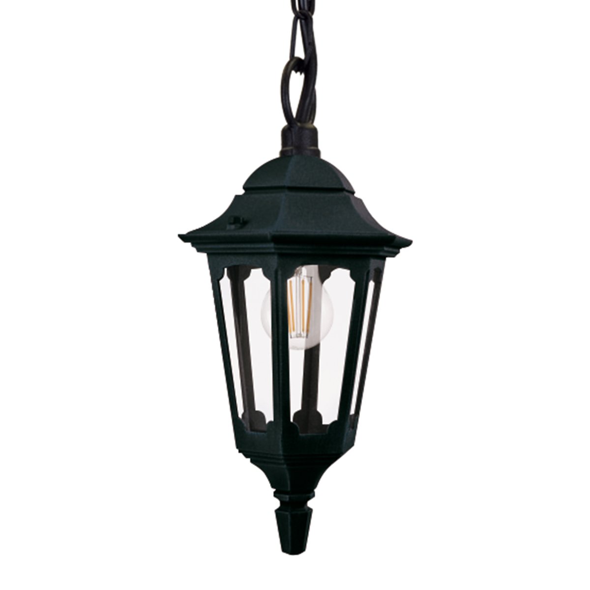 ElsteadParish 1 Light Zincir Fener - Siyah