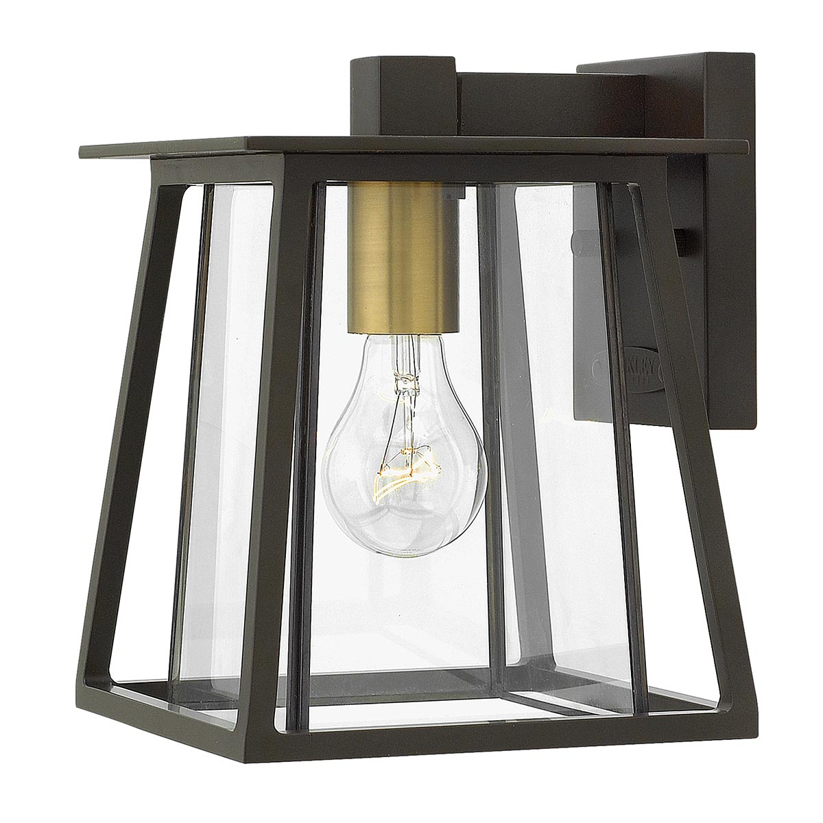 Elstead - HK-WALKER2-S - Küçük duvar feneri Walker 1 Light - Buckeye Bronze ile Heritage Brass