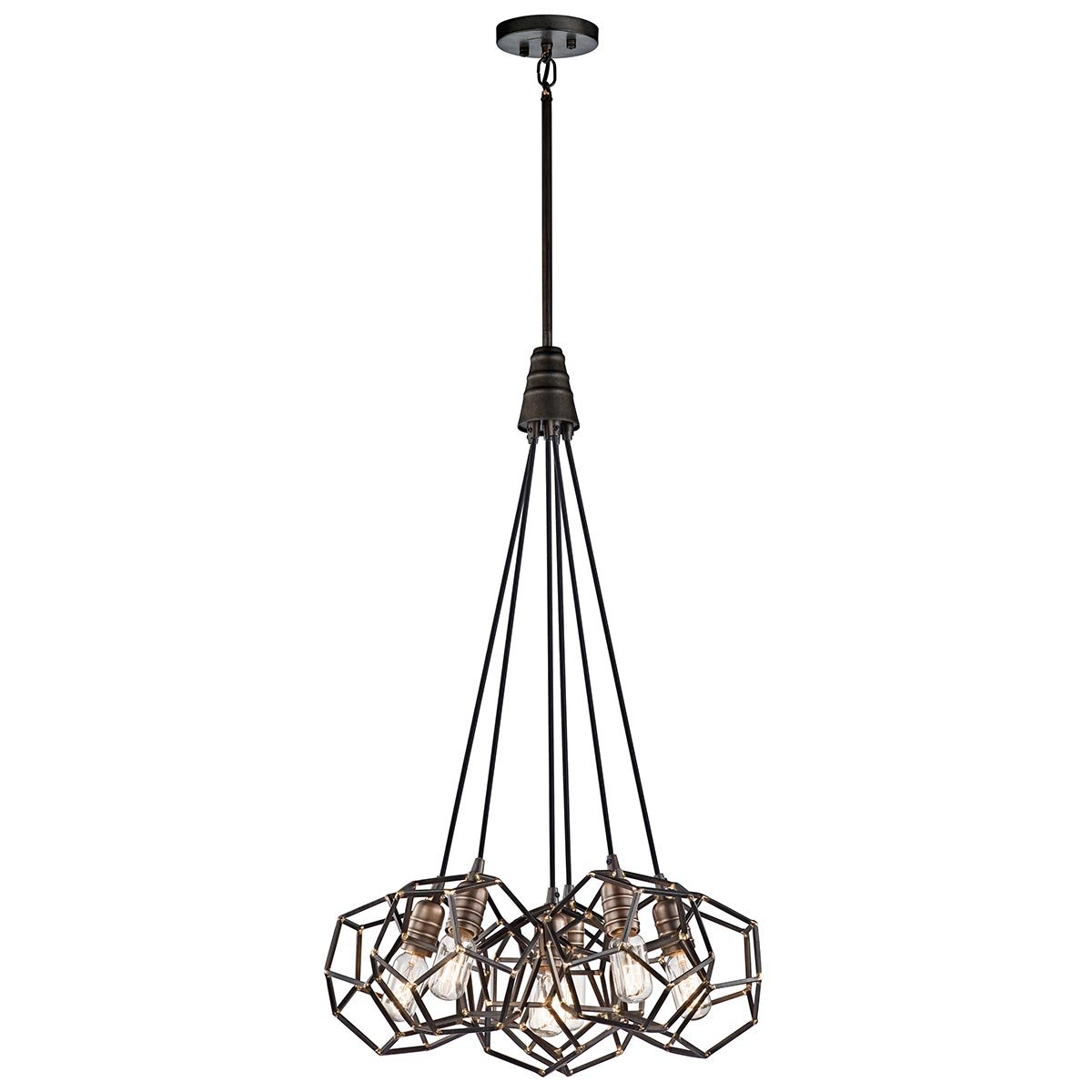 Elstead - KL-ROCKLYN6-RS - Rocklyn 6 Işıklı Avize - Ham çelik