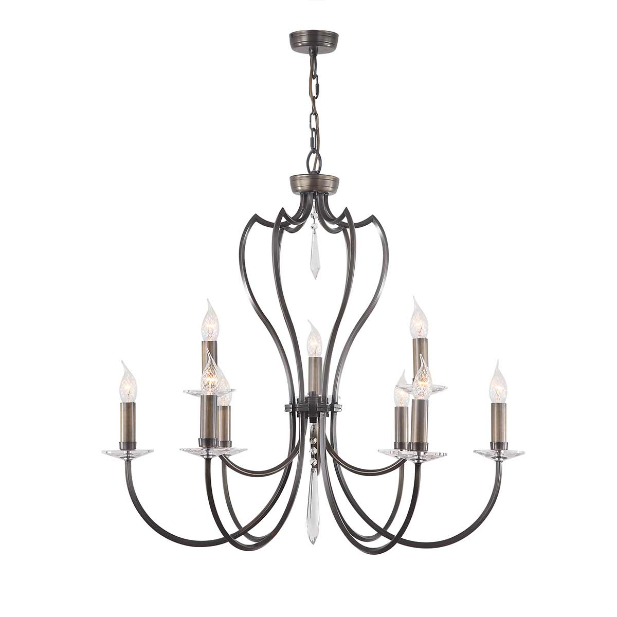 Elstead - PM9-DB - Pimlico 9 Işıklı Avize - Koyu Bronz