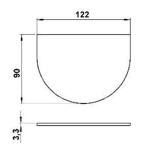 G 336, Yarım oval ESG camı