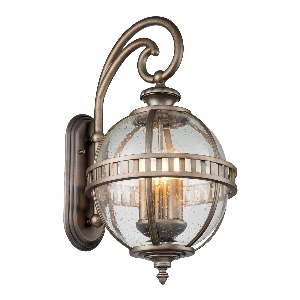 Halleron 3 Işıklı Duvar Feneri - Brünye Bronz von Elstead