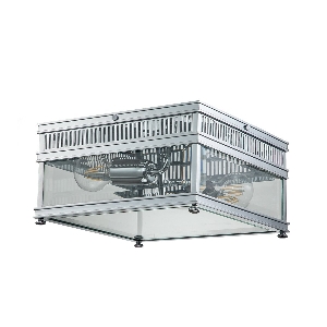 Holborn 2 Işıklı Sıva Üstü Tavan Lambası - Parlak krom von Elstead