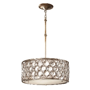 Lucia 3 Pendelleuchte - Brüniertes Silber von Elstead