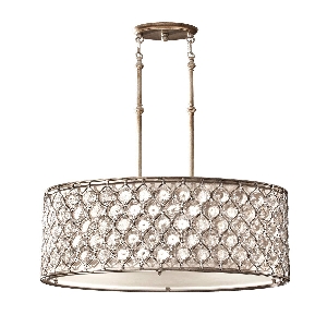 Lucia 3-Pendelleuchte - Brüniertes Silber von Elstead