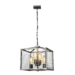 Louvre 4 Işıklı Sarkıt Lamba - Boyalı Gunmetal von Elstead