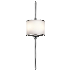 Mona 2 Işıklı Büyük Duvar Lambası - Parlak Krom von Elstead