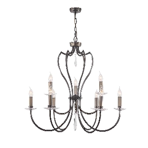 Pimlico 9 Işıklı Avize - Koyu Bronz von Elstead