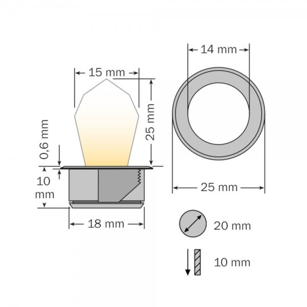 starlight-crystal LED kristal spot, yuvarlak der Firma dot-spot