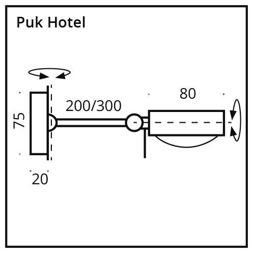 Puk Mini Hotel - LED / antrasit mat / krom / 300 der Firma Top Light Leuchten