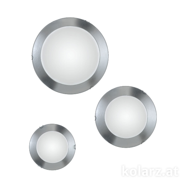 Tavan lambası MOON, Krom, yaprak gümüş D 50 cm, yükseklik 9 cm, 3 kollu, E27, 60 W der Firma KOLARZ-Austrolux Leuchten