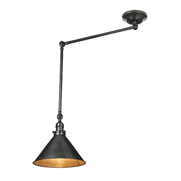 Provence 1 hafif duvar lambası/asma lamba - Eski bronz der Firma Elstead