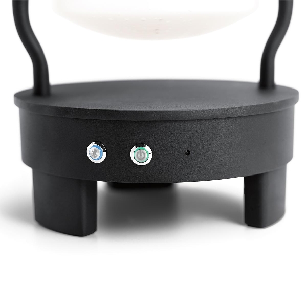 Lyndon Taşınabilir Bluetooth Hoparlörlü Fener - UK fişi - Siyah dokulu der Firma Elstead