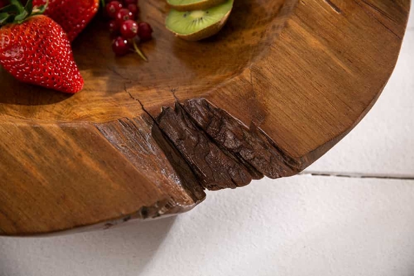 Kök ahşap kase Teak NATURE ROOT der Firma Casa Élite